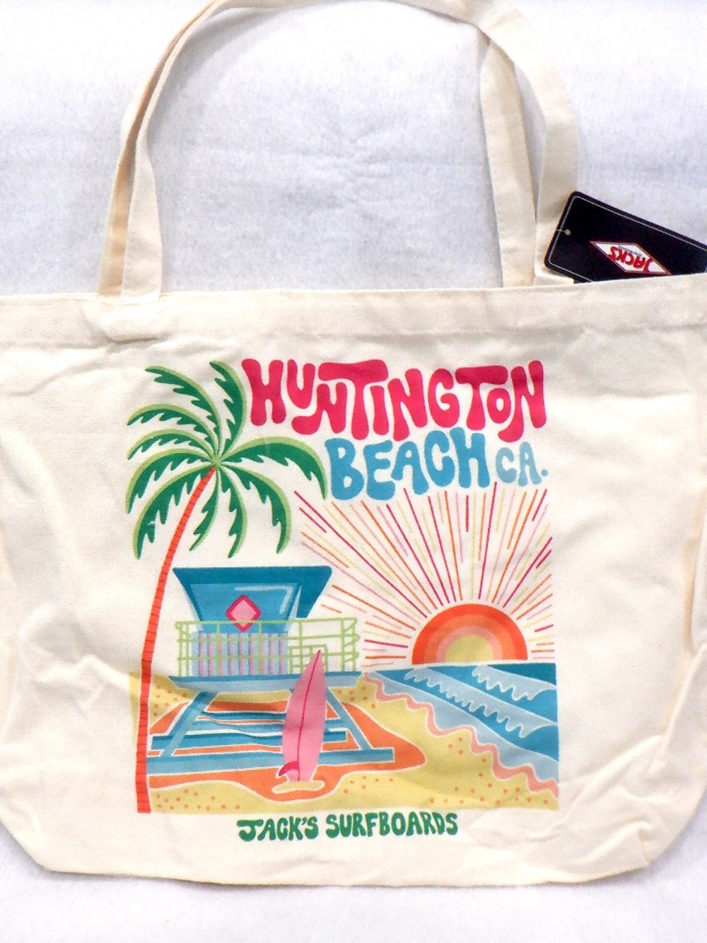 Huntington Beach Canvas Tote Bag NWT